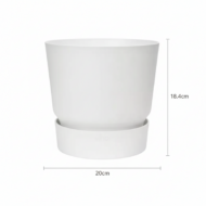 Elho Weiß Greenville rund 30 cm – D20cm – Bild 3