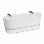 Elho Weißer Topf Greenville Easy Balkon D25cm