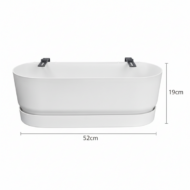 Elho Weißer Topf Greenville Easy Balkon D25cm – Bild 3