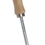 Handkrabbertje - Drietand - Verzinkt staal - Houten handvat