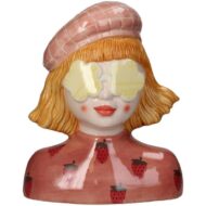 Vaas Meisje aardbei - Roze Aardewerk pot - 24 cm hoog – Bild 2