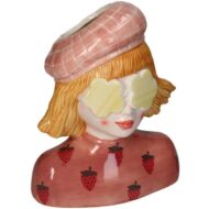Vaas Meisje aardbei - Roze Aardewerk pot - 24 cm hoog – Bild 5