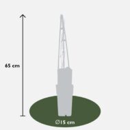Clematis Miss Bateman - Clematis Wit - Ø15cm - ↕65cm – Bild 3